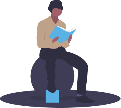 Man relaxed reading