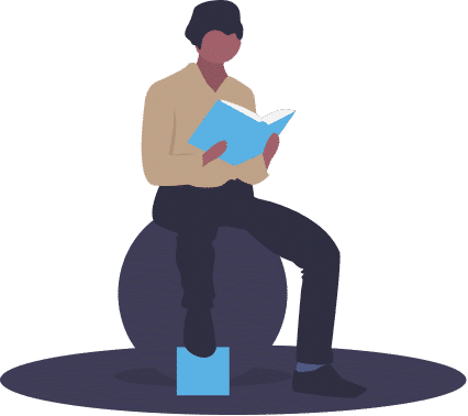 Man relaxed reading